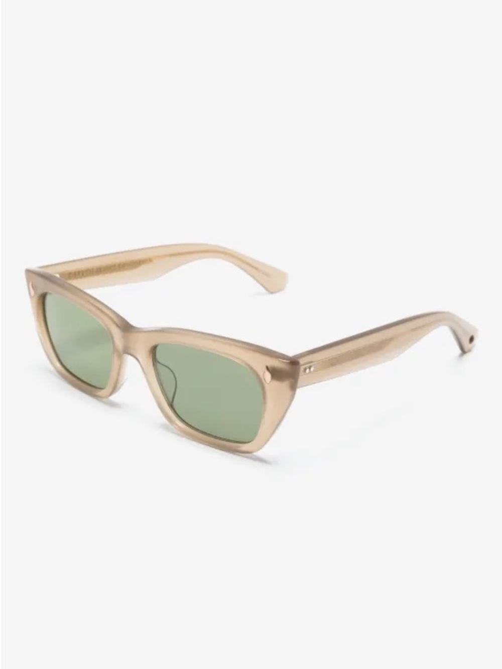 Garrett Leight Classic Style Taupe Webster Chant Green Sunglasses
